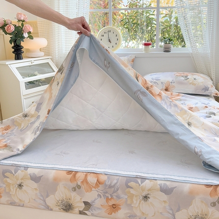 元元被芯 2025新款40支13372全棉印花全棉隐藏式夹棉被套 梦湘