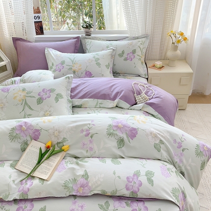 91家纺网 家纺一手货源 找家纺 （总）元元被芯 2025新款40支13372全棉印花全棉被套夹棉四件套