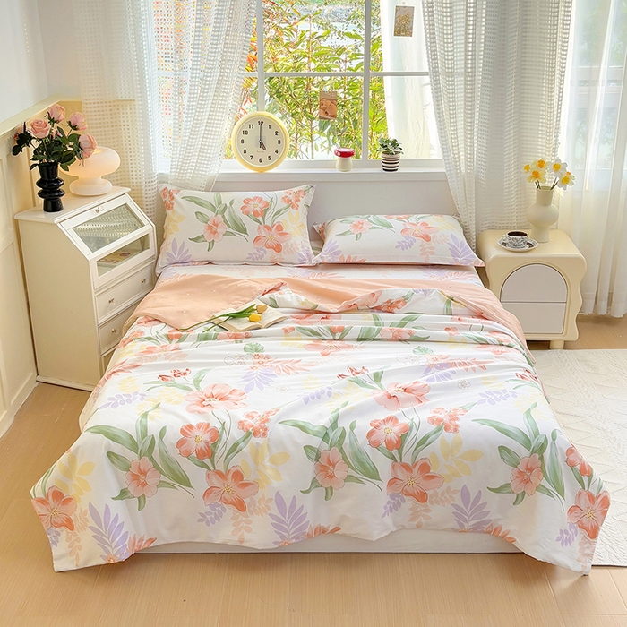 91家纺网 家纺一手货源 找家纺 2025新款40支13372全棉印花夏被 半夏