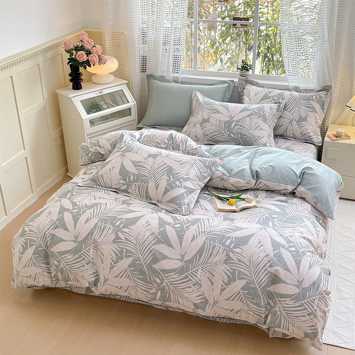 91家纺网 家纺一手货源 找家纺 元元被芯 2025新款40支13372全棉印花全棉四件套 蔓羽