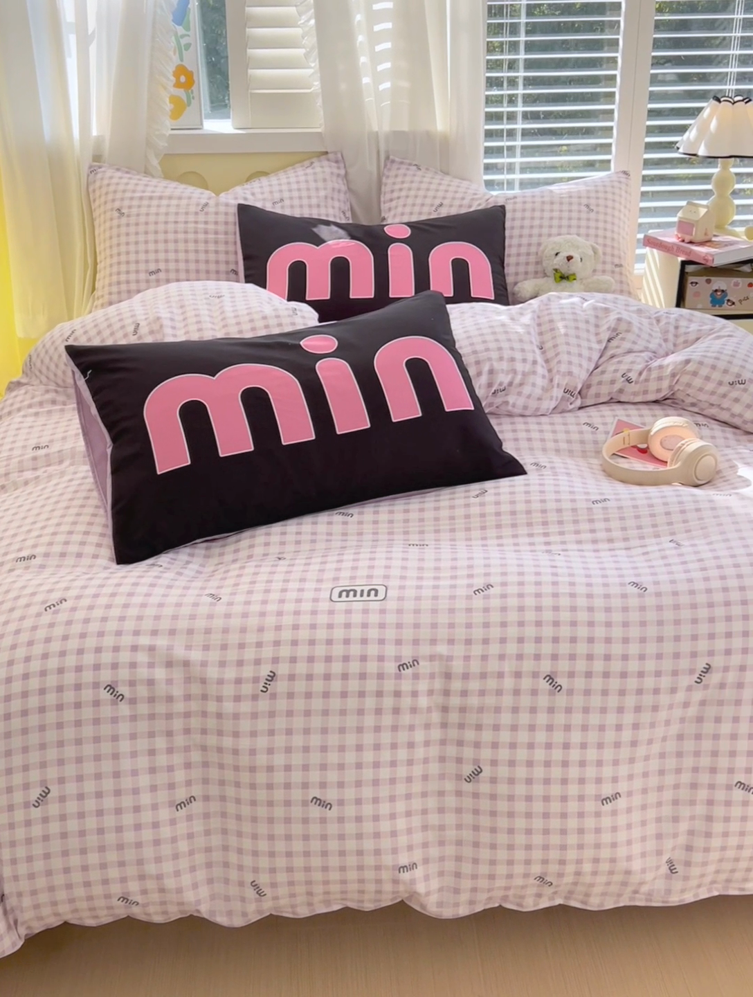 91家纺网 家纺一手货源 找家纺 大麦乐田2025新款超柔大版印花四件套 酷酷咪妮