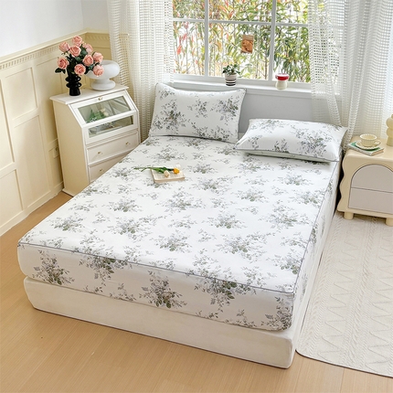 91家纺网 家纺一手货源 找家纺 （总）元元被芯 2025新款40支13372全棉印花全棉隐藏式夹棉床笠