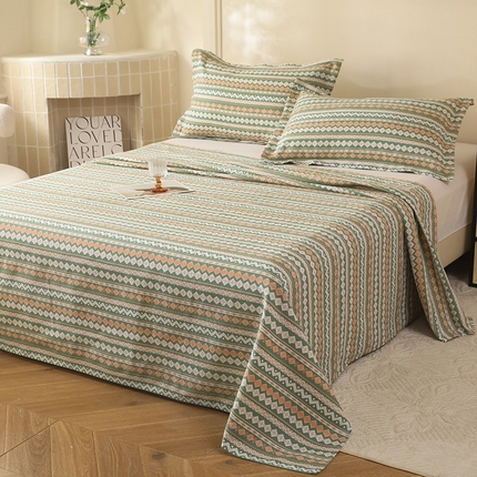 91家纺网 家纺一手货源 找家纺 幸嘉轩2025新款亲肤舒适床单三件套 雅梦静