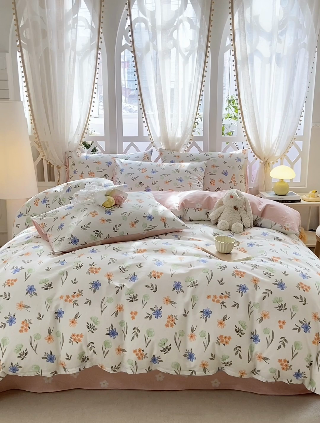 91家纺网 家纺一手货源 找家纺 慕希家纺 2025新款全棉13372印花四件套 白露