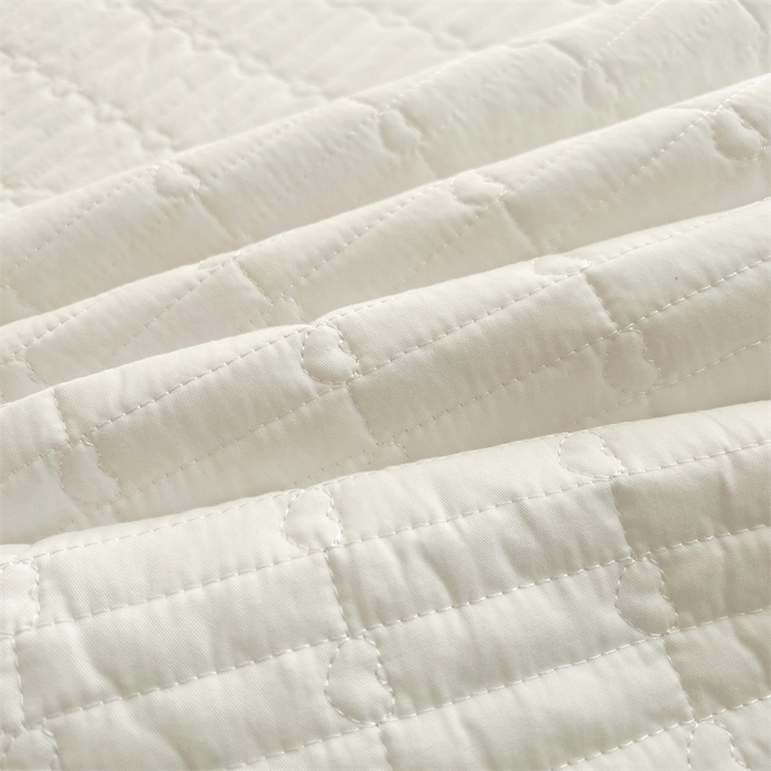 91家纺网 家纺一手货源 找家纺 虹星家纺 2025年新款全棉床盖四件套-花影倾梦 花影倾梦-云朵白