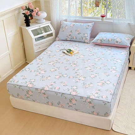 91家纺网 家纺一手货源 找家纺 （总）元元被芯 2025新款40支13372全棉印花全棉隐藏式夹棉床笠