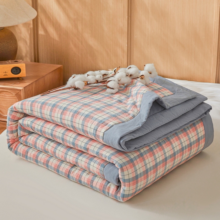 91家纺网 家纺一手货源 找家纺 （总）猎鹿人家纺2025新款A类无印风水洗棉新疆棉花夏被