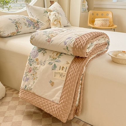 91家纺网 家纺一手货源 找家纺 （总）梦依依 2025新款40支全棉豆豆被大豆被夏被春秋被子被芯 加微信送买家秀