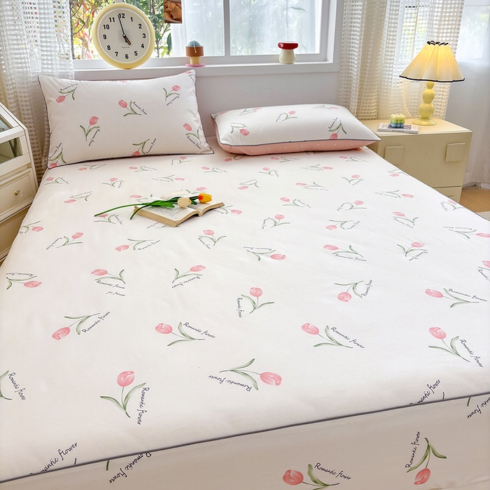 91家纺网 家纺一手货源 找家纺 元元被芯 2025新款40支13372全棉印花全棉隐藏式夹棉床笠 昕动