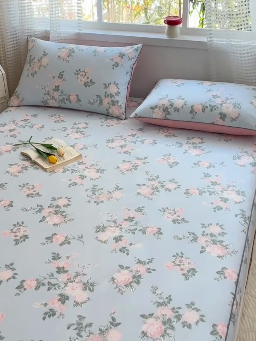 91家纺网 家纺一手货源 找家纺 元元被芯 2025新款40支13372全棉印花全棉隐藏式夹棉床笠 初妤