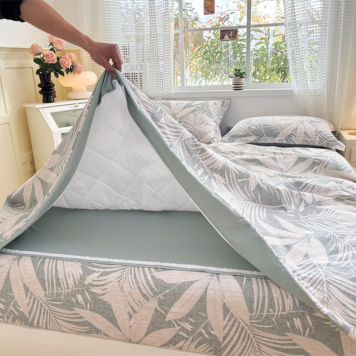 91家纺网 家纺一手货源 找家纺 元元被芯 2025新款40支13372全棉印花全棉隐藏式夹棉被套 蔓羽