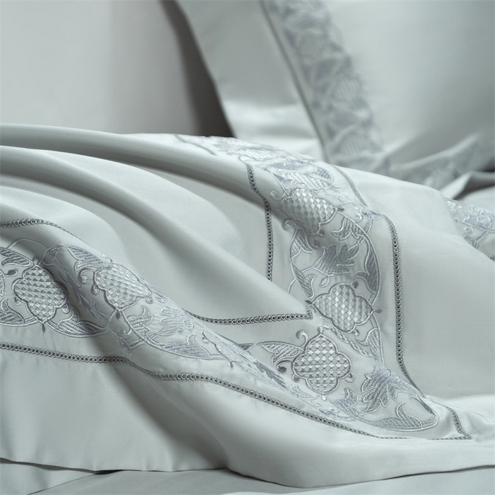 91家纺网 家纺一手货源 找家纺 高大尚婚庆馆 2025新款长绒棉四件套-简奢 简奢-水晶兰