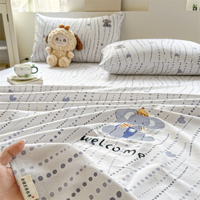 91家纺网 家纺一手货源 找家纺 笙意家纺2025新款全棉老粗布单品单床单 流心岁月-灰