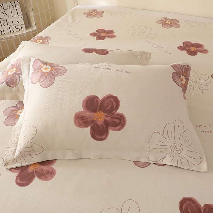 91家纺网 家纺一手货源 找家纺 幸嘉轩2025新款亲肤舒适床单三件套 花岚