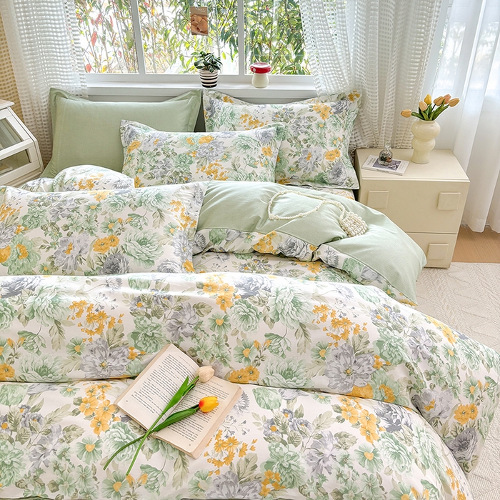 91家纺网 家纺一手货源 找家纺 元元被芯 2025新款40支13372全棉印花全棉四件套 亦语