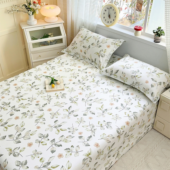 91家纺网 家纺一手货源 找家纺 元元被芯 2025新款40支13372全棉印花全棉床单 春溪