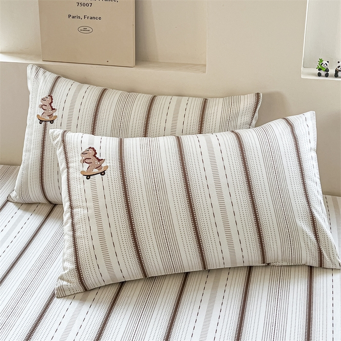 91家纺网 家纺一手货源 找家纺 笙意家纺2025新款全棉老粗布单品单床单 莫奈咖