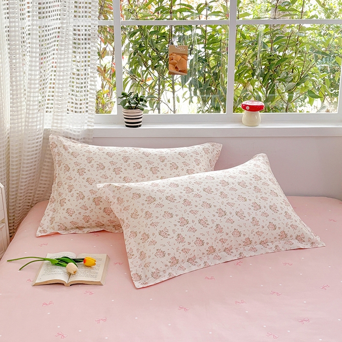 91家纺网 家纺一手货源 找家纺 元元被芯 2025新款40支13372全棉印花全棉枕套 缘月