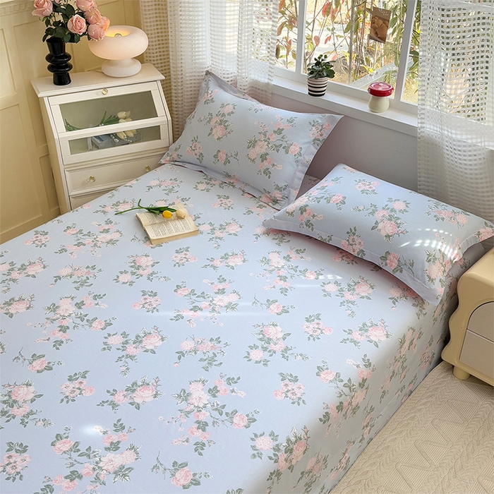 91家纺网 家纺一手货源 找家纺 元元被芯 2025新款40支13372全棉印花全棉床单 初妤