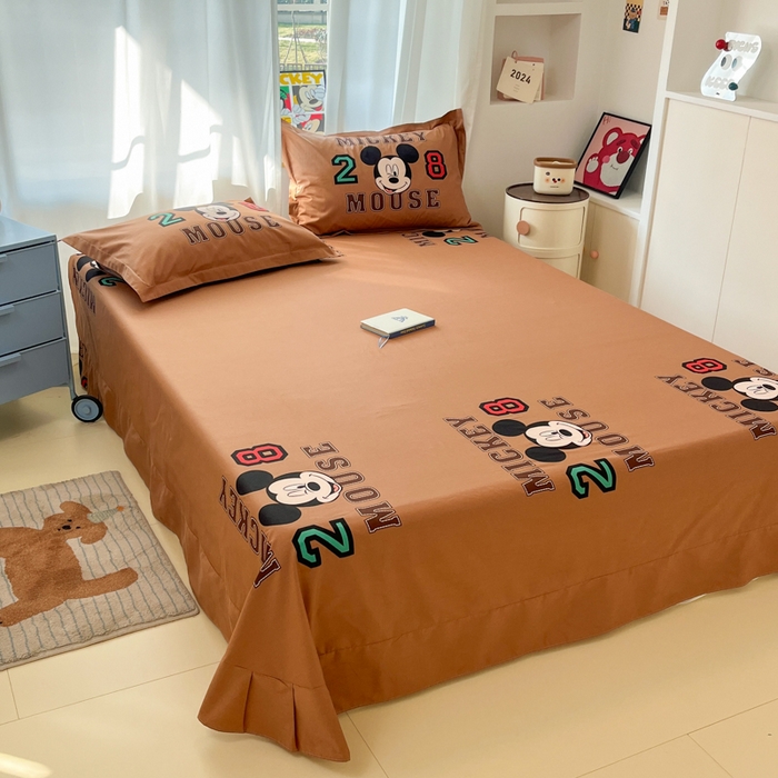 91家纺网 家纺一手货源 找家纺 典曼家纺 2025新款迪士尼大版印花卡通四件套 酷炫米奇