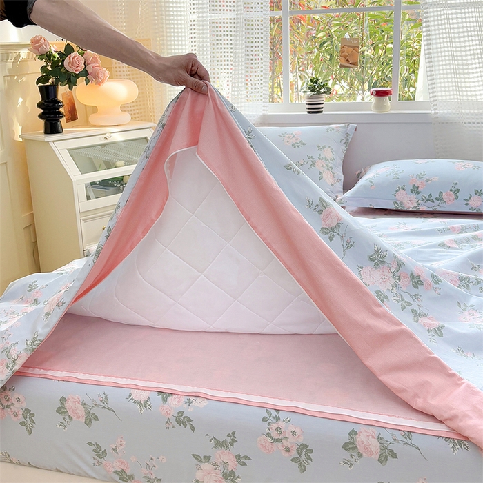 91家纺网 家纺一手货源 找家纺 2025新款40支13372全棉印花夏被 初妤