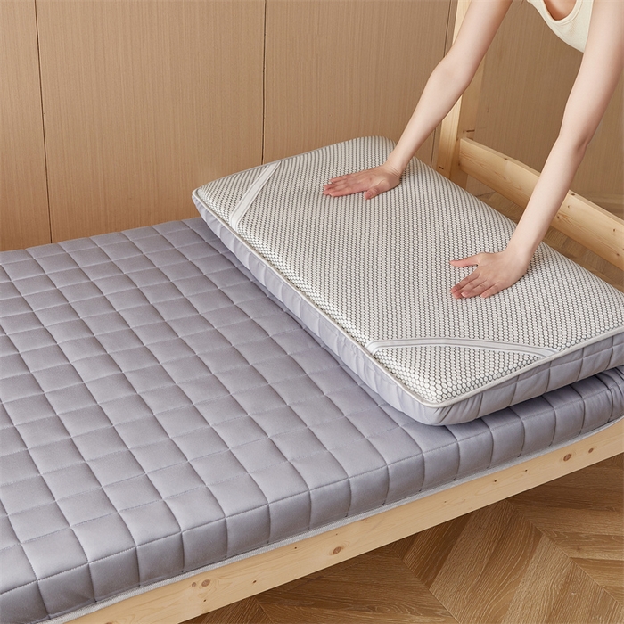 91家纺网 家纺一手货源 找家纺 艺博床垫 2025新款A类原棉棉花床垫--学生款 绅士灰-厚度9cm