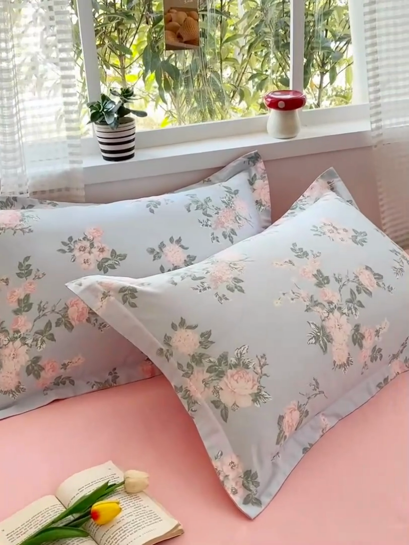 91家纺网 家纺一手货源 找家纺 元元被芯 2025新款40支13372全棉印花全棉枕套 初妤