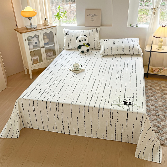 91家纺网 家纺一手货源 找家纺 笙意家纺2025新款全棉老粗布单品单床单 流星雨-灰