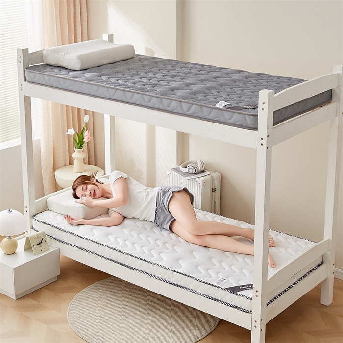 91家纺网 家纺一手货源 找家纺 艺博床垫 2025新款25D学生立体海绵床垫终版 曲线白