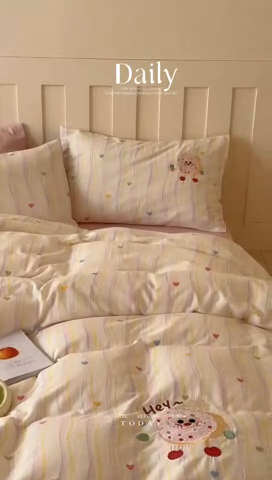 91家纺网 家纺一手货源 找家纺 （总）圆岛家纺 2025新款全棉双层纱贴布绣四件套