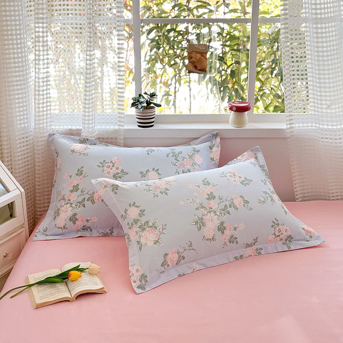 91家纺网 家纺一手货源 找家纺 元元被芯 2025新款40支13372全棉印花全棉枕套 初妤