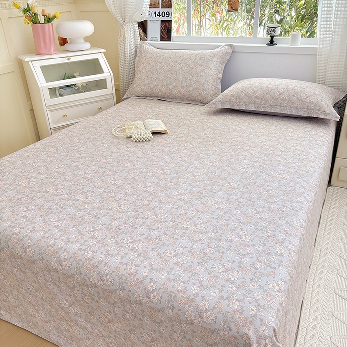 91家纺网 家纺一手货源 找家纺 元元被芯 2025新款40支13372全棉印花全棉床单 茉莉