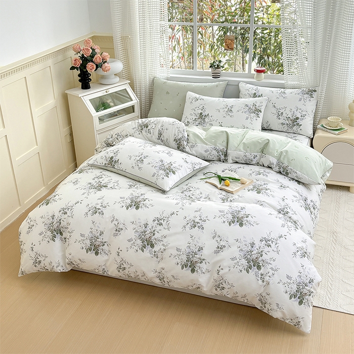 91家纺网 家纺一手货源 找家纺 元元被芯 2025新款40支13372全棉印花全棉隐藏式夹棉被套 若萱