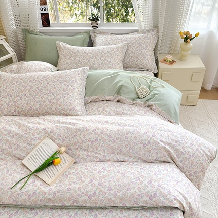 91家纺网 家纺一手货源 找家纺 （总）元元被芯 2025新款40支13372全棉印花全棉被套夹棉四件套