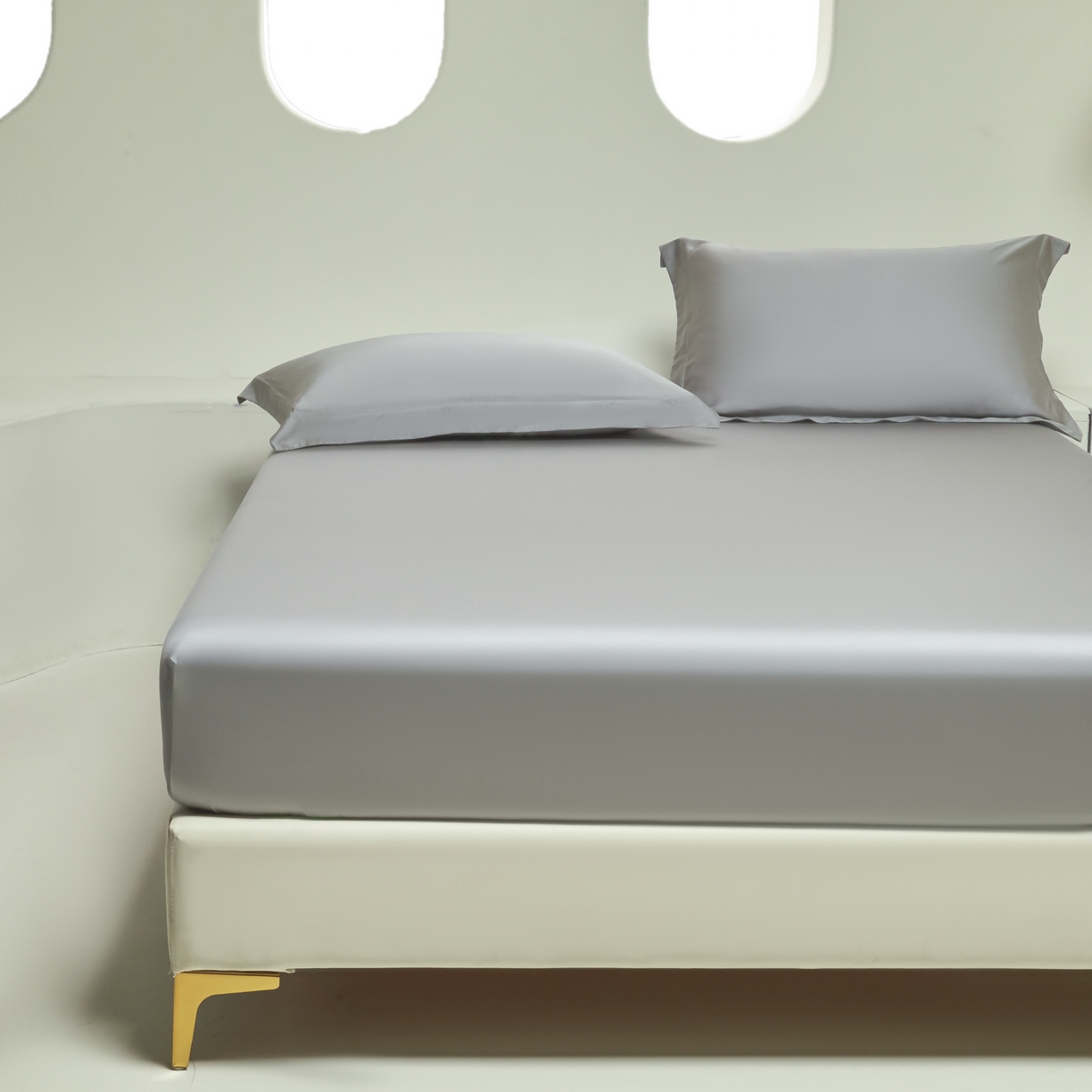 91家纺网 家纺一手货源 找家纺 618家纺 2025新款60S100支兰精天丝单品-单床笠 天丝银河灰