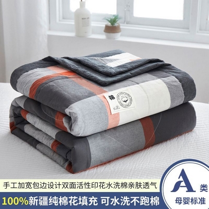 91家纺网 家纺一手货源 找家纺 鑫棉坊 2025新款A类印花水洗棉棉花夏凉被 星月夜