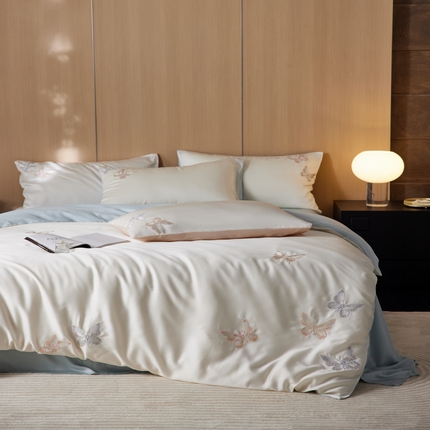 （总）简纯主义 2025新款 庄周梦蝶天丝四件套