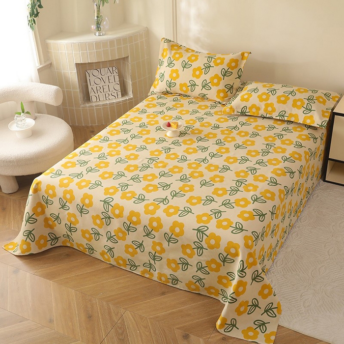 91家纺网 家纺一手货源 找家纺 幸嘉轩2025新款亲肤舒适床单三件套 花影爱情