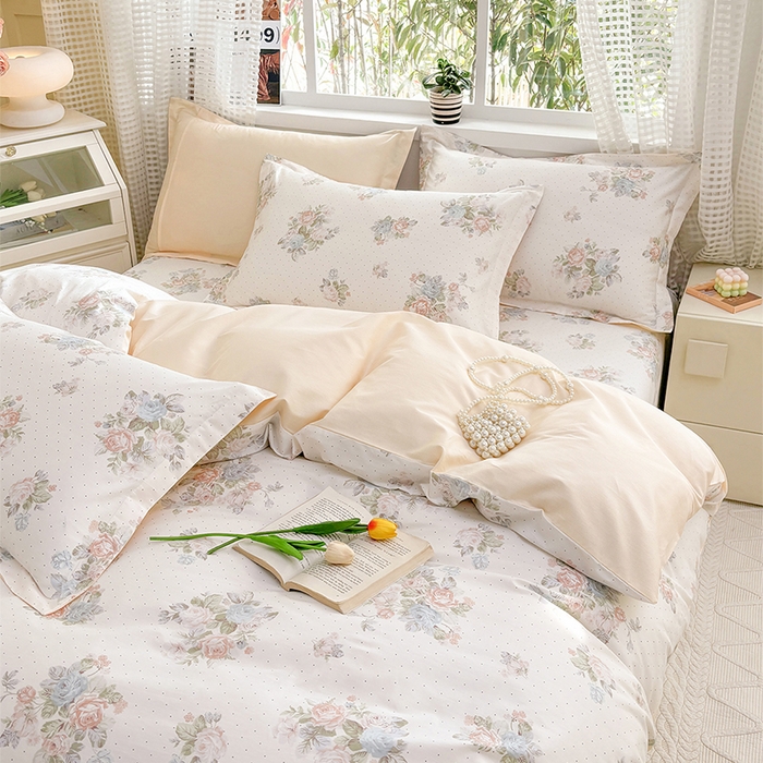 91家纺网 家纺一手货源 找家纺 元元被芯 2025新款40支13372全棉印花全棉被套 花舞