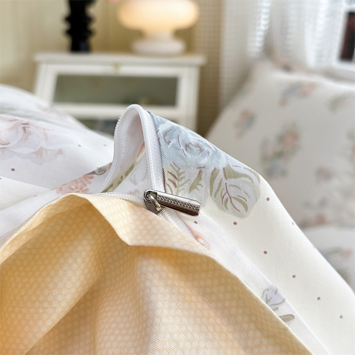 91家纺网 家纺一手货源 找家纺 元元被芯 2025新款40支13372全棉印花全棉四件套 花舞