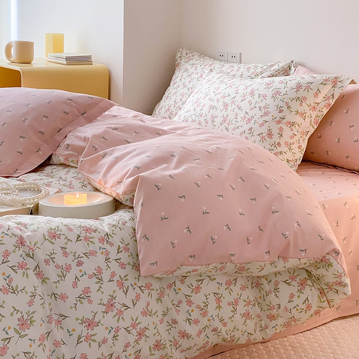 91家纺网 家纺一手货源 找家纺 慕希家纺 2025新款全棉13372印花四件套 点点