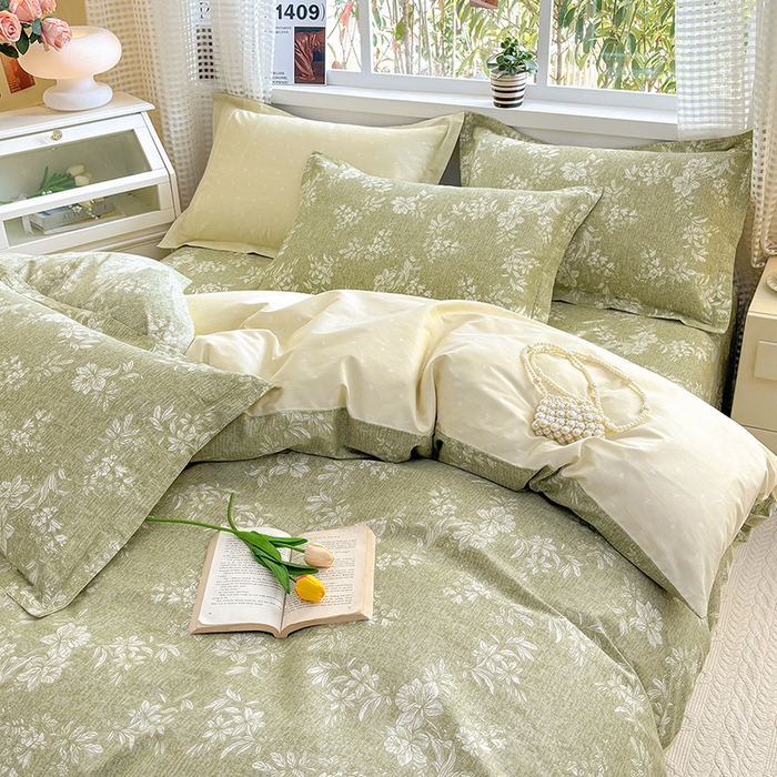 91家纺网 家纺一手货源 找家纺 元元被芯 2025新款40支13372全棉印花全棉四件套 颂雅