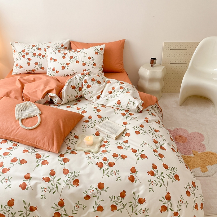 91家纺网 家纺一手货源 找家纺 慕希家纺 2025新款全棉13372印花四件套 红了石榴