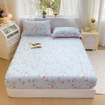 91家纺网 家纺一手货源 找家纺 元元被芯 2025新款40支13372全棉印花全棉床笠 初妤