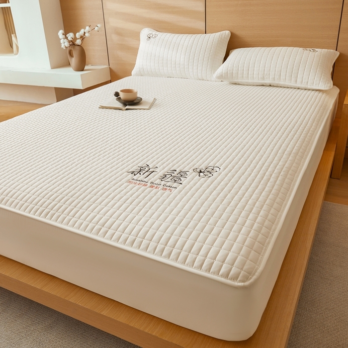 91家纺网 家纺一手货源 找家纺 （总）锦眠2025款刺绣新疆棉花夹棉床笠