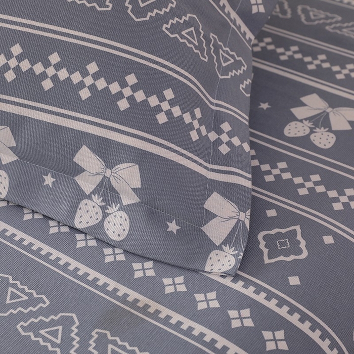 91家纺网 家纺一手货源 找家纺 幸嘉轩2025新款亲肤舒适床单三件套 草莓情