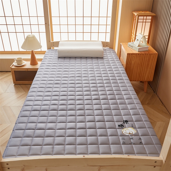 91家纺网 家纺一手货源 找家纺 艺博床垫 2025新款A类原棉棉花床垫--学生款 绅士灰-厚度9cm