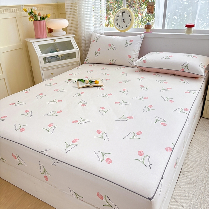 91家纺网 家纺一手货源 找家纺 元元被芯 2025新款40支13372全棉印花全棉隐藏式夹棉床笠 昕动