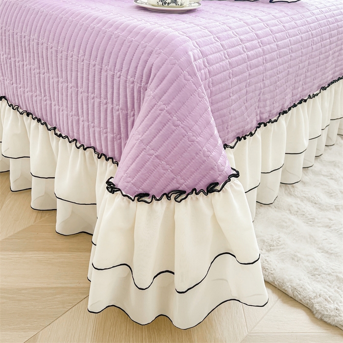 91家纺网 家纺一手货源 找家纺 虹星家纺 2025年新款全棉床盖四件套-花影倾梦 花影倾梦-优雅紫