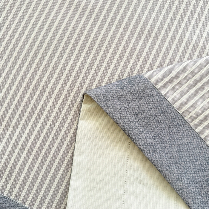 91家纺网 家纺一手货源 找家纺 简宜家居 2025新款宽边纯棉全棉老粗布床单 条纹-灰咖宽边